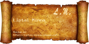 Liptai Minna névjegykártya